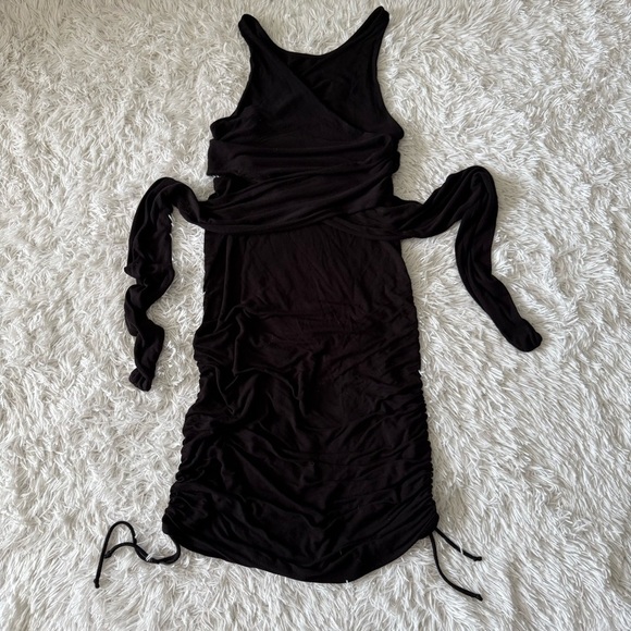 Free People Beach Paradise Convertible Multi-way Tie Dress in Black Size M - Picture 9 of 10